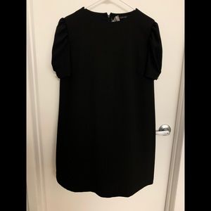 NWT Zara Black Mini Dress with Pearl on Sleeve